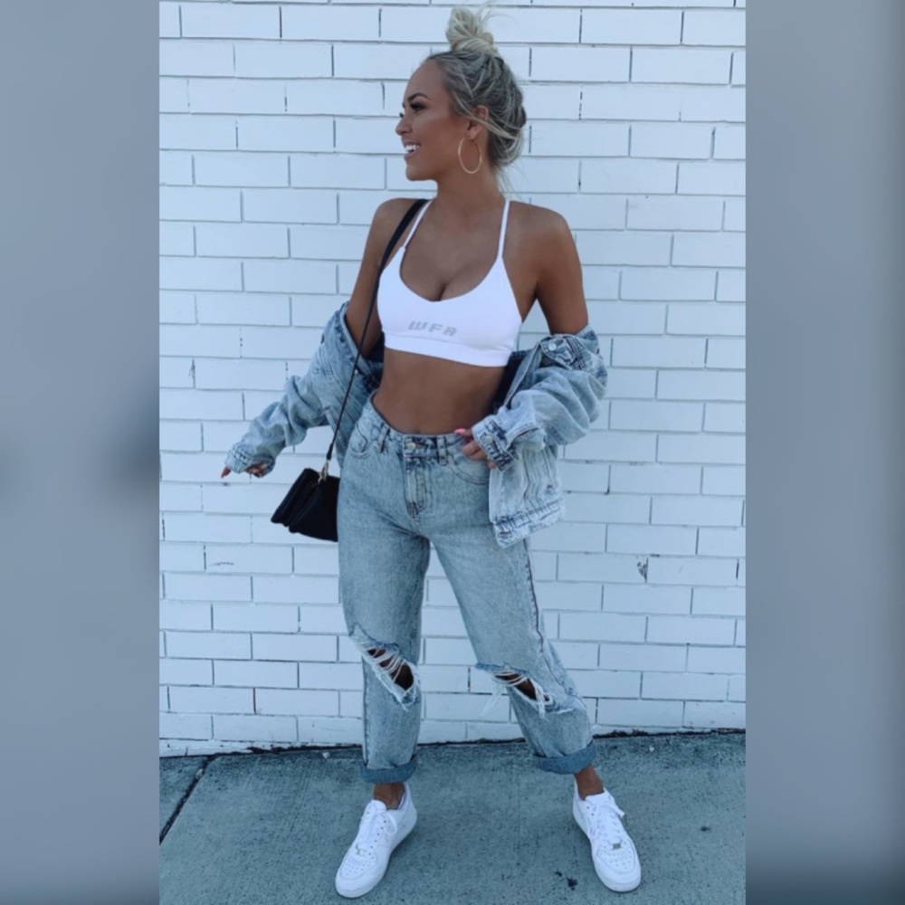 White Fox Boutique Distressed Boyfriend Jeans